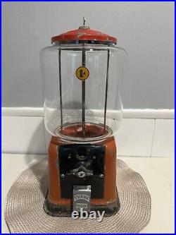 1930'victor Model V Vendor 1 Cent Gumball Machine