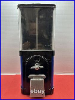 1950's Victor Topper 1 Cent Half Cabinet Gum Ball Vending Machine No Key WORKS