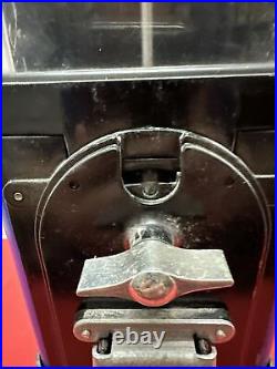 1950's Victor Topper 1 Cent Half Cabinet Gum Ball Vending Machine No Key WORKS