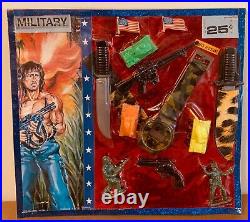 1980's Rambo 25¢ Vending Machine Display Card Vintage Movie Stallone Gumball