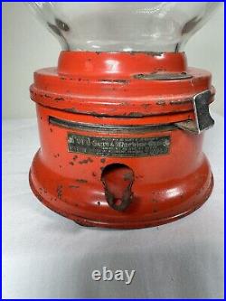 Antique Red Ford Penny 1 Cent Gumball Machine / Akron New York. Working Machine