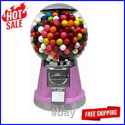 Big Bubble Gumball Machine Large 10-inch Globe Loose Candy Nuts Commercial Pink