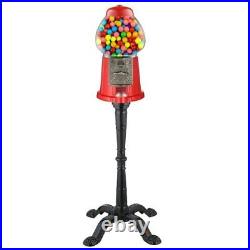Carousel King Size Antique Gumball Machine with Stand (Red 15 with Stand)