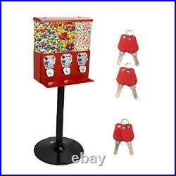 Commercial Candy Vending Machines for Business, Red 3-Compartment Candy