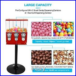 Commercial Candy Vending Machines for Business, Red 3-Compartment Candy