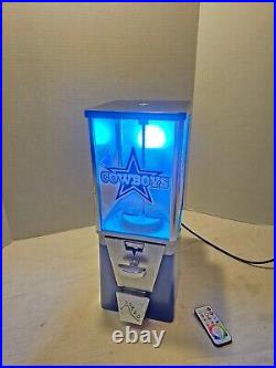 Dallas Cowboys designed Gumball Machine, mfg. Oak, Astro, 25 Cent, with Backlight