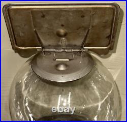 Ford 1C Penny Gumball Machine Glass Globe SS Chrome Lions Club Marquee Topper