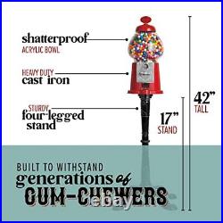 Gumball Machine 15 Inch Candy Dispenser with Stand Acrylic Bowl with Stand