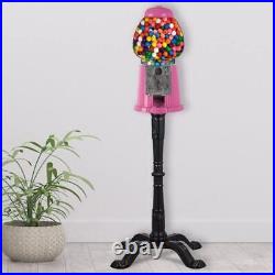 Gumball Machine With Stand Nostalgic Candy Dispenser Coin-Operated Vending Machine