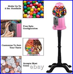Gumball Machine With Stand Nostalgic Candy Dispenser Coin-Operated Vending Machine