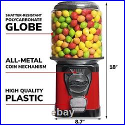 Gumball Machine for Kids Vending Machine with Cylinder Globe Bubble Gum Red