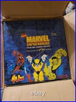Marvel Comics Super Heroes Gumball Machine Retail Display Nos 1997 Rare