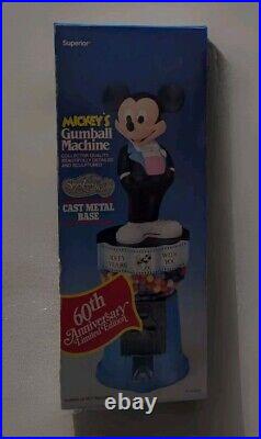 Mickey Mouse 60th Anniversary Gumball Machine 23.5 NEW IN BOX