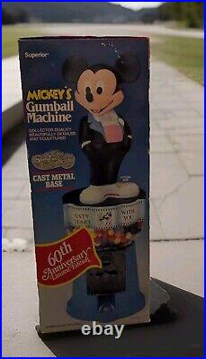 Mickey Mouse 60th Anniversary Gumball Machine 23.5 NEW IN BOX