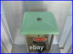 Porcelain One 1 Cent Penny Vending Machine With Bubble Gun Sign Coin Operated