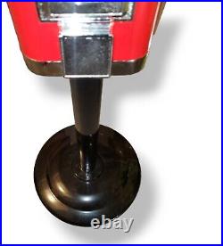Pro Vending Machine Single Stand. Holds Gumballs & Toys. Red And Black
