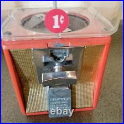 RARE Vintage Parkway Vending 1 Cent Gumball Machine No Key (See Pics/Desc)