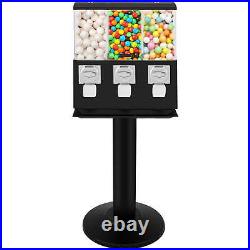 Triple Gumball Bank Candy Ball Vending Machine 350pcs gums 45Lbs Capacity