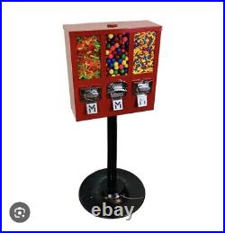 Triple Shop XL Gumball Candy Machine Heavy Duty Iron Stand New