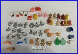 Vintage 1960s Gumball Machine Vending Toy Prizes Bag NOS 250 Toys Rings + Unused