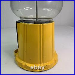 Vintage Antique Yellow Cast Iron Gumball Machine- Beautiful Condition