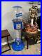 Vintage-Blockbuster-25-Cent-Blue-Spiral-Gumball-Machine-Cleaned-with-Key-01-yn